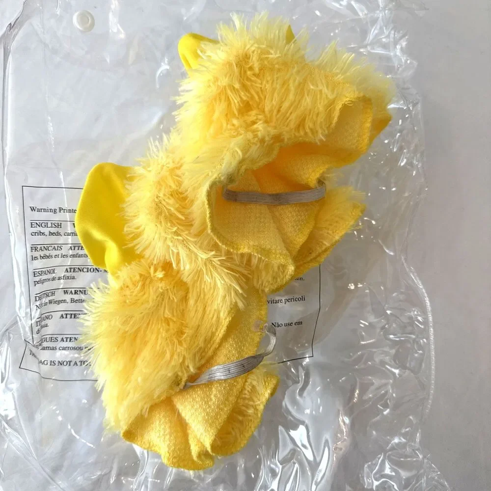 Care Bears Funshine Bear Costume Kids Girls XL Yellow Plush Hooded Halloween